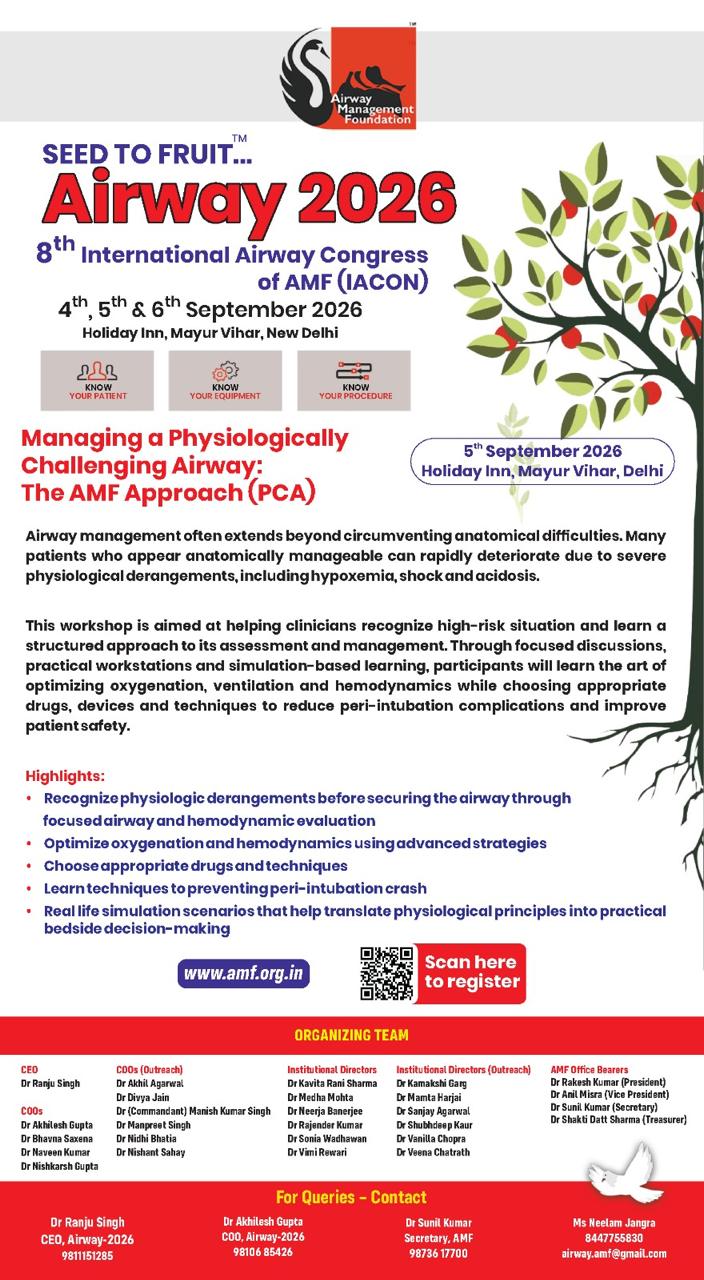 Managing a Physiologically Challenging Airway: The AMF Approach (PCA)